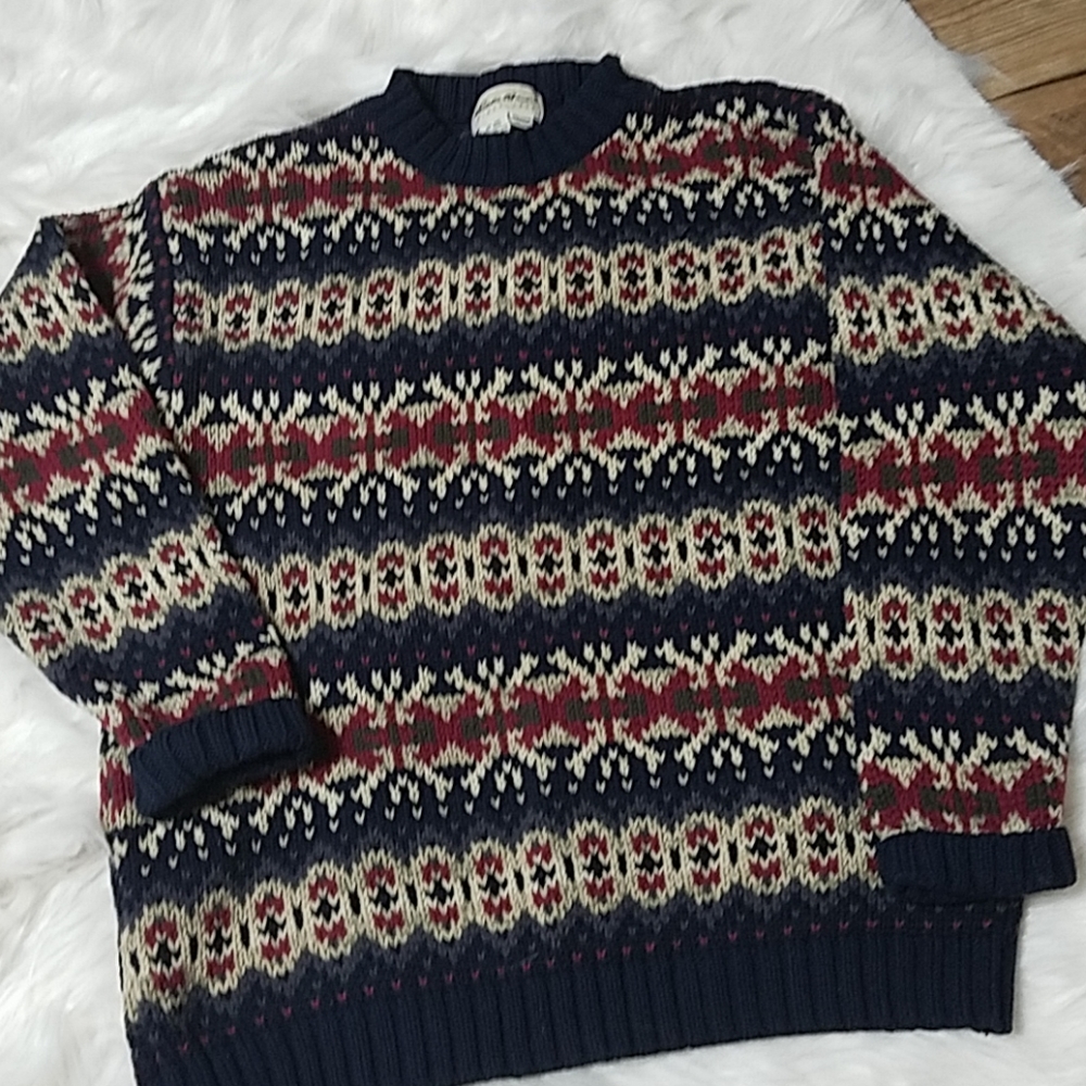 Eddie Bauer Cotton Chunky Sweater Sz M